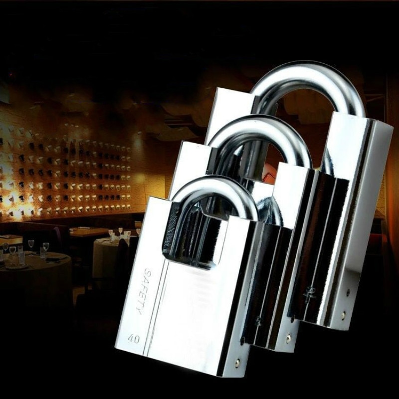 Ingetoetst Hangslot Waterdicht Roestwerende, Multifunctionele Hangslot, Anti-Diefstal Slot Pry Deurslot Unlocked Hoofd Venster Lock