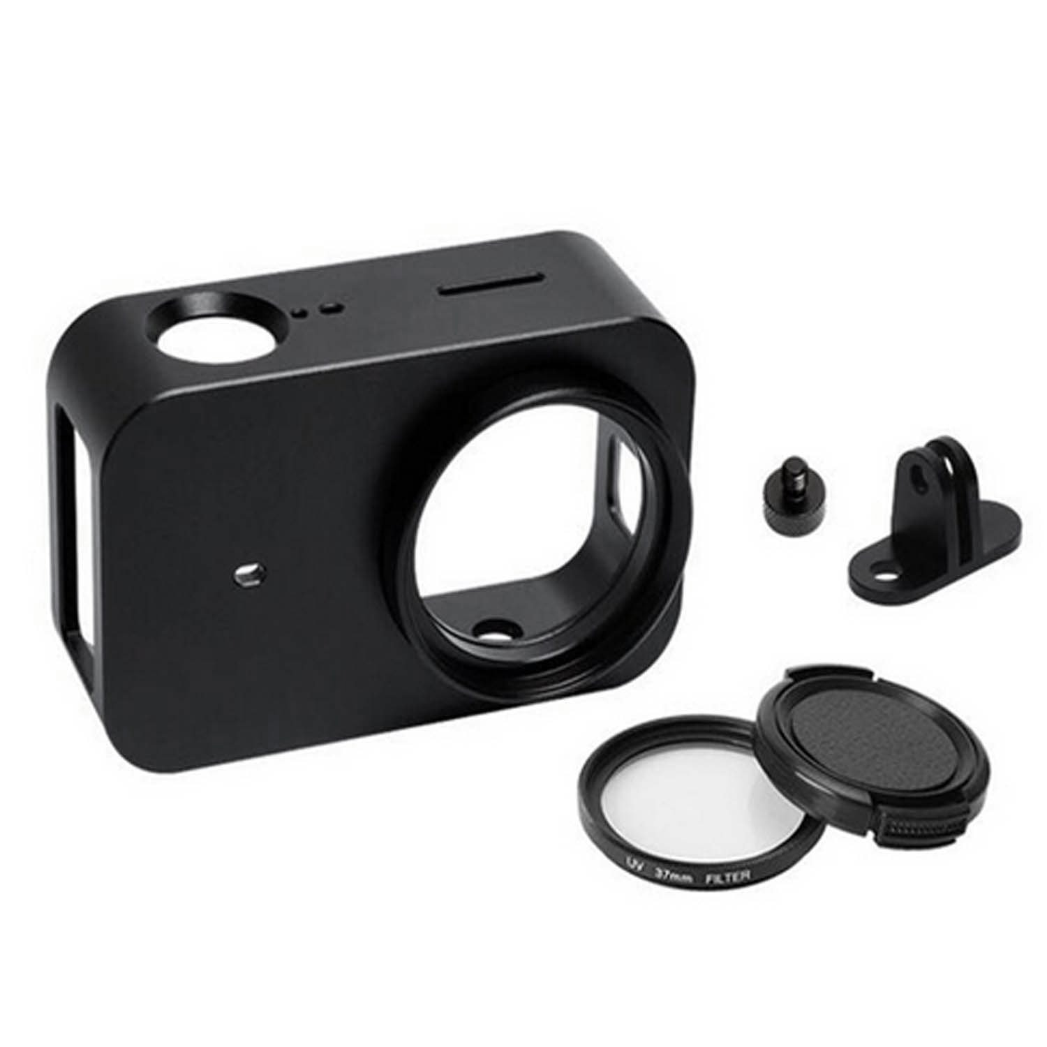 Top Cnc Aluminum Alloy Protective Case For Xiaomi Mijia Camera Cage Mount With 37mm Uv Lens For Mijia 4K Mini Sport Camera