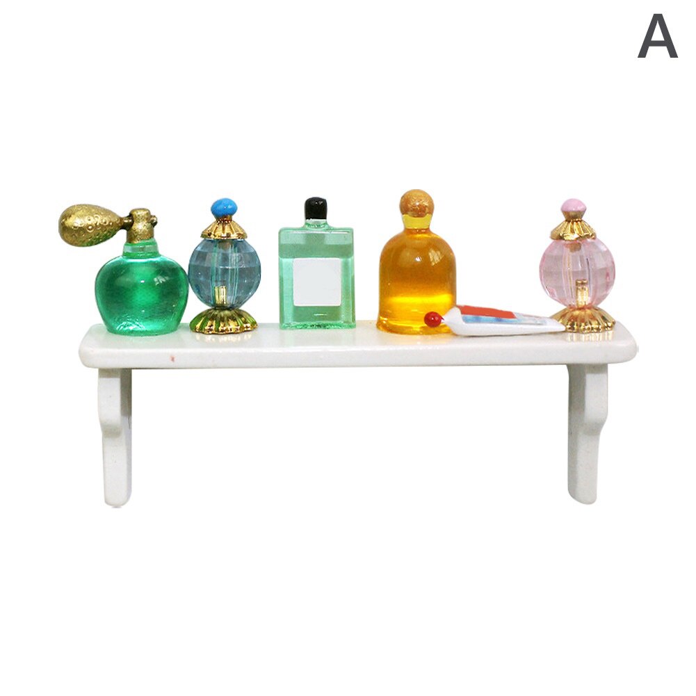 Étagère de parfum Miniature pour enfants, simulation de scène, modèle 1/12, accessoire de maison de poupée à monter soi-même: A