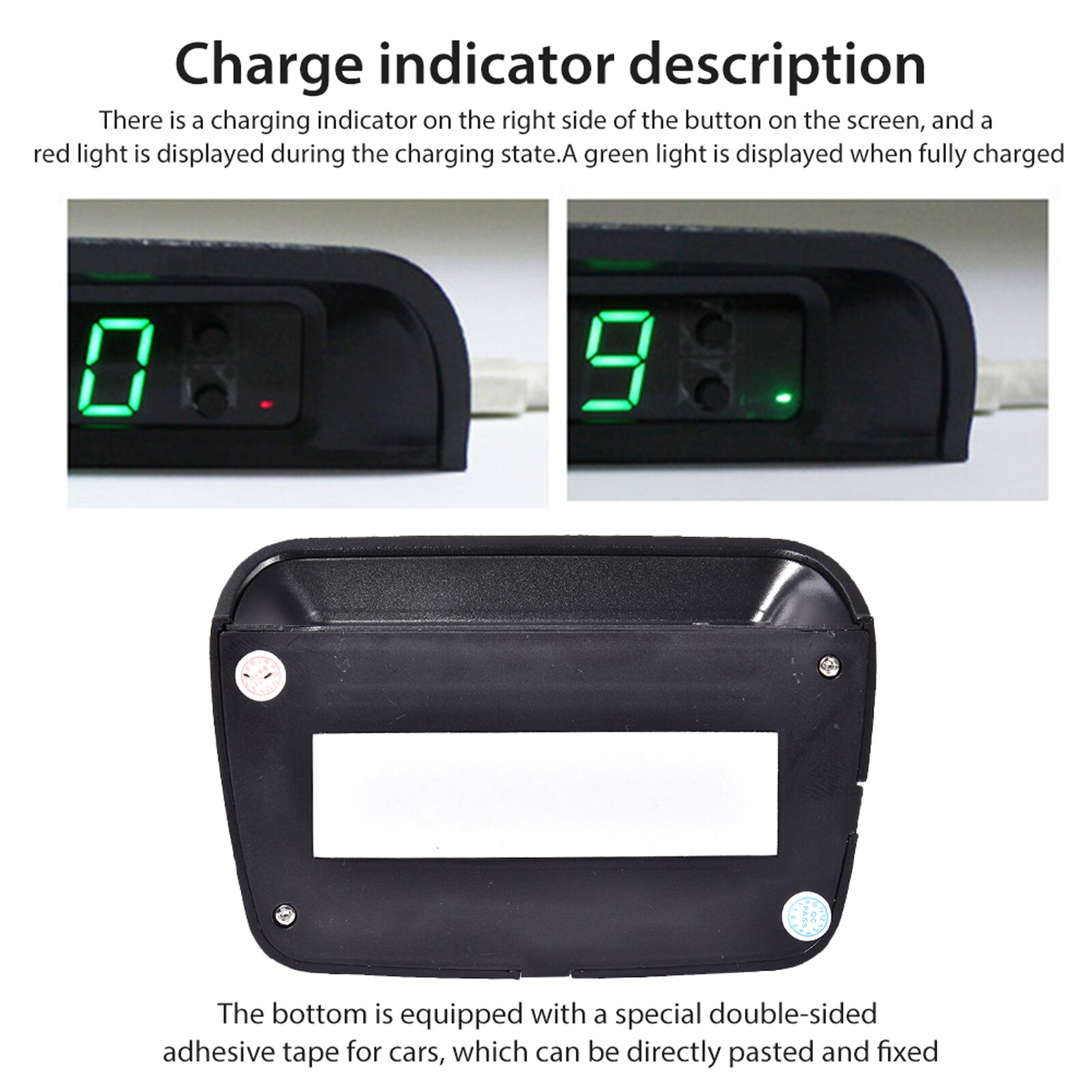 Reloj Digital con batería integrada para coche, accesorio electrónico con batería integrada, 24 horas de batería