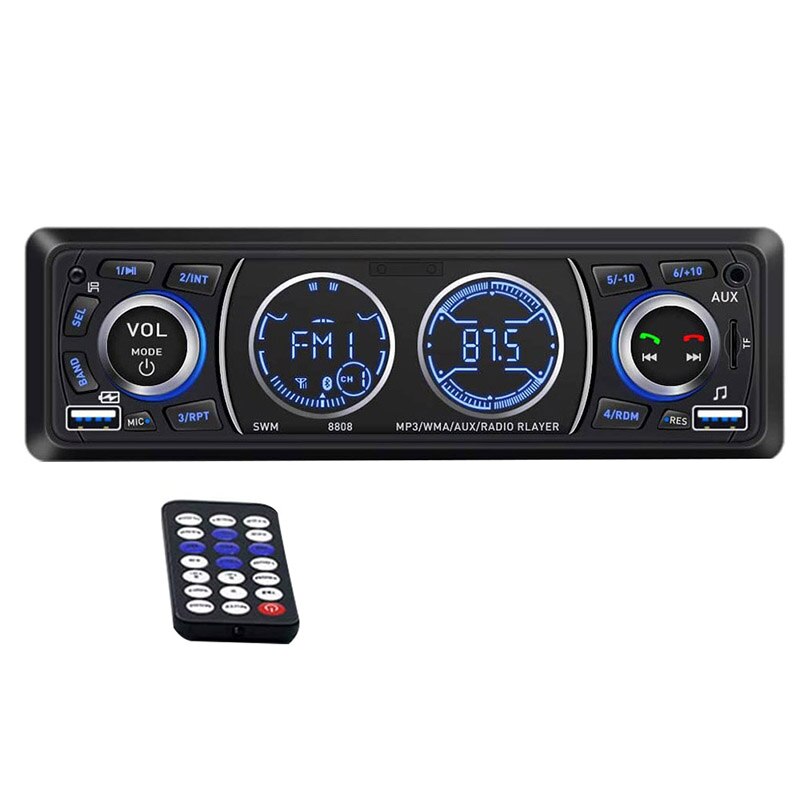 Car Stereo With Bluetooth Single Din In Car Stereo Car Radio Car Audio Stereos For Car Support USB Port, SD Card AUX In