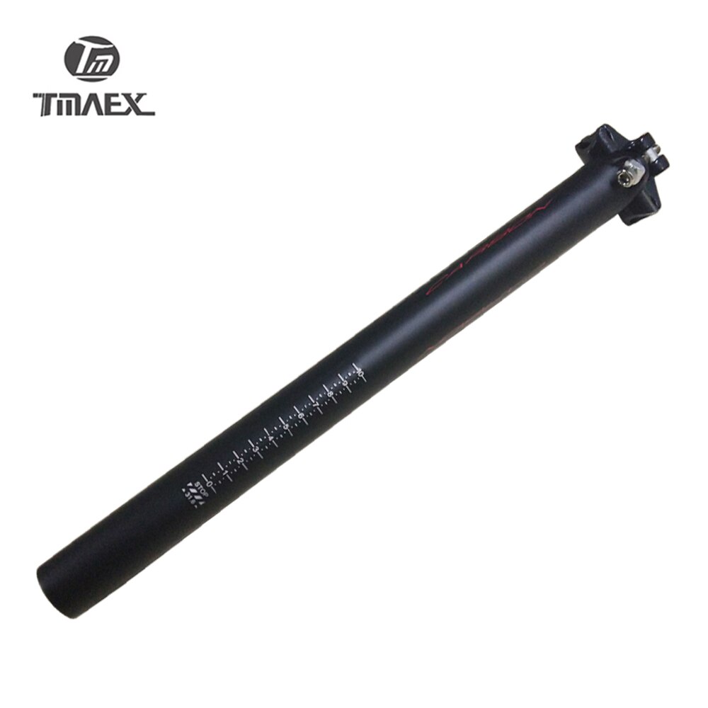 TMAEX Zwart Matte Mountain & Road Full Carbon Fibre Fiets zadelpen carbon fiets zadelpen MTB fietsonderdelen 27.2/30.8 /31.6*350/400mm