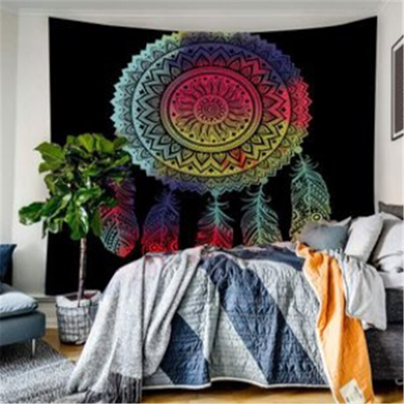 Tapestry Wall Hanging Bohemian Skull Lion Moon Dreamcatcher Decorative Tapestry Living Room Bedroom: 16