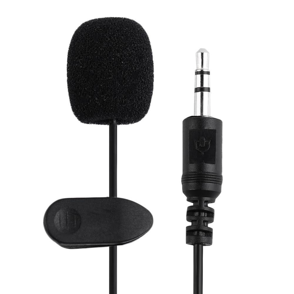 Mini micrófono de 3,5mm micrófono solapa Clip micrófono para la enseñanza del habla Conferencia PC Auto coche DVD estudio de Radio Mic