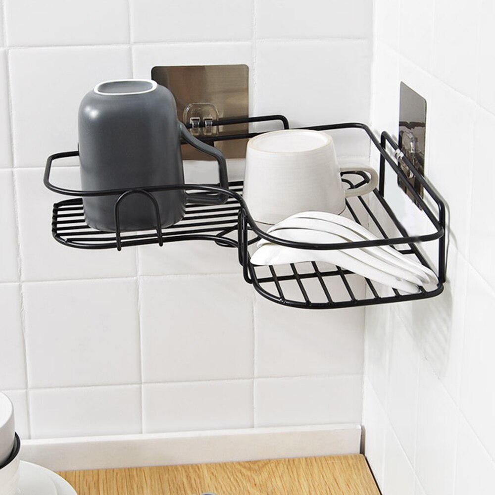 Bathroom Punch-Free Corner Rack Storage Rack Corne... – Grandado