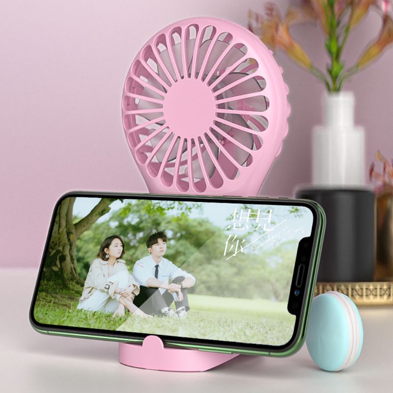 Oplaadbare Mini Draagbare Pocket Fan Telefoon Houder Cool Air Hand Held Reizen Koeler Koelventilator Voor Kantoor Outdoor thuis