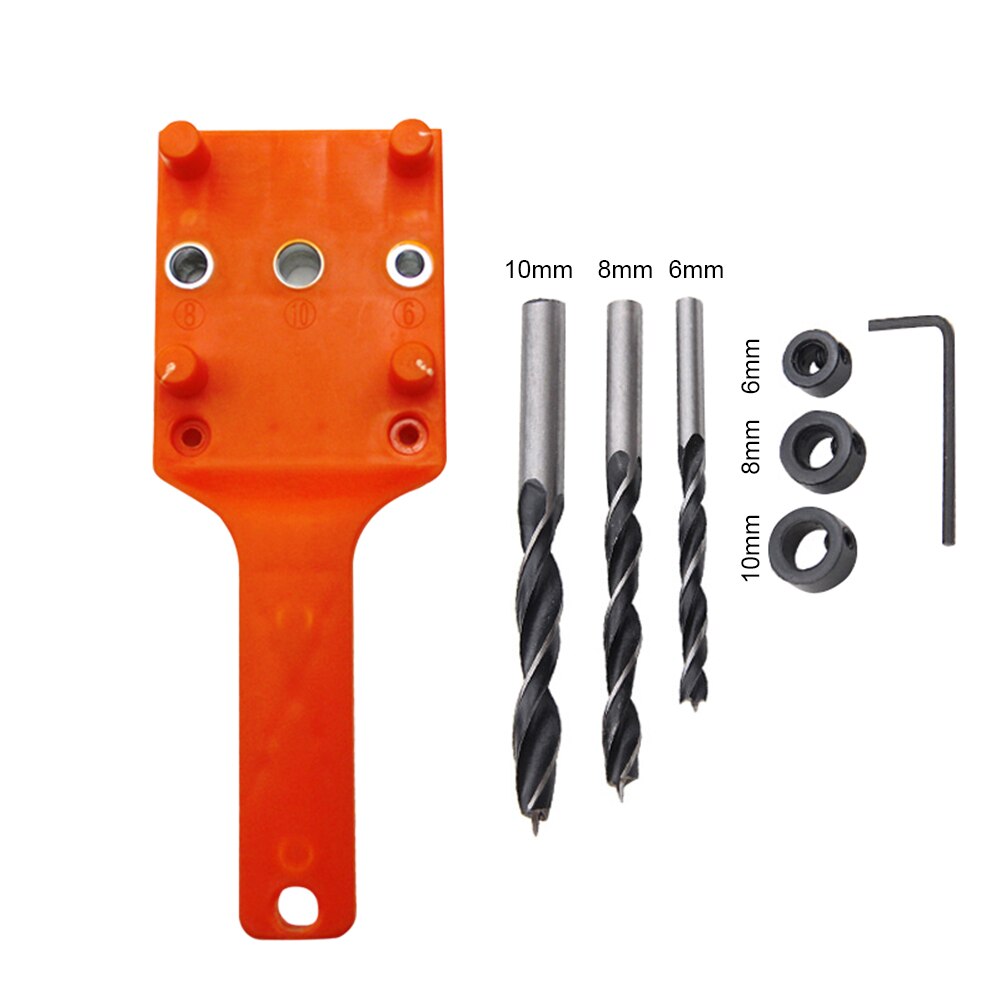Woodworking Handheld Wood Punching Locator Vertical Pocket Hole Locating Fixture Kit Punching Punching Locator Drilling Guide