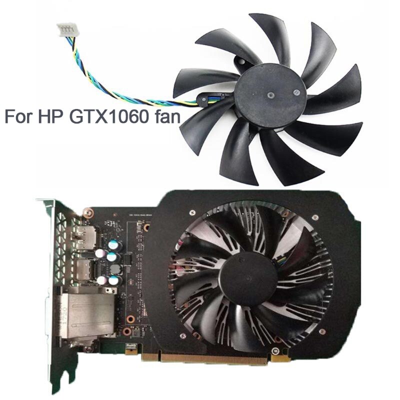 Kühler Lüfter für GTX1060 3G/6G ITX VGA Fan Grafikkarte Kühlung 4Stift 12V 0,55 A k5DB