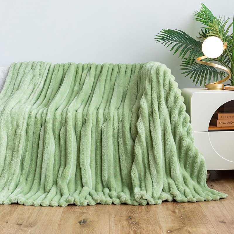 Multifunctional Nap Blanket Flannel Sofa Cover Blanket Winter Plus Velvet Thickened: 100*120cm / Yellow
