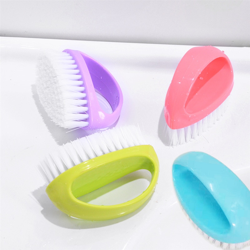 Candy-kleurige Ei-Vormige Plastic Wasserette Borstel Huishouden Huishoudelijk Schoonmaken Multi-color Schoen Zacht Haar Schoen Borstel