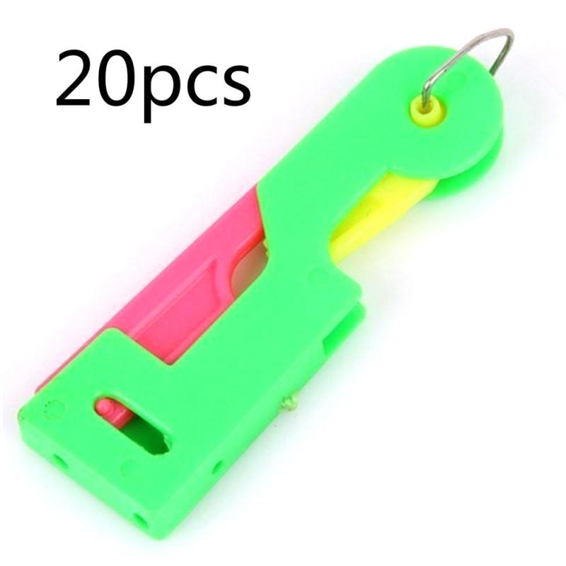 Convenient Durable Needle Threader Portable Automatic Needle Threader Easy To Use Sewing Tools Random Colors: 20pcs random Color