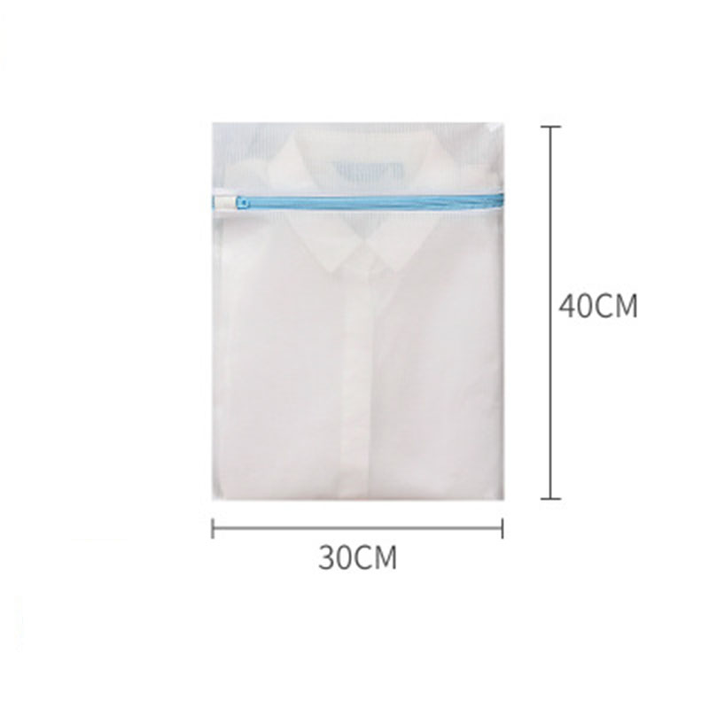 Mesh Laundry Bags Fresh Blue Zippers Protecting Clothes Home Laundry Dirty Clothes Bra Underwear Washing Machine Bag: S