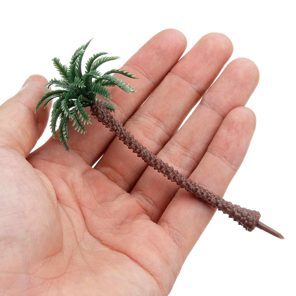 10pcs DIY Decor Artificial Coconut Tree Decor Mini Tropical Palm Trees Fairy Garden Miniature Landscape Scenery Decoration: 10pcs 9cm