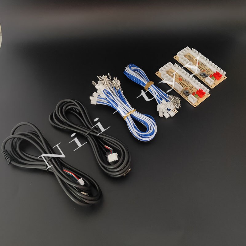 KIT de Arcade con cero retardo para 2 jugadores, codificador USB de PC a JOYSTICK para 4 y 8 vías, JOYSTICK ZIPPY y botón de 4,8 MM