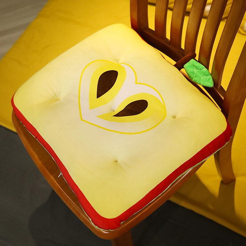 3d kawaii simulation vandmelon citron frugt blød pude plys sødt legetøj sofa pude fyldt hjem bil dekoration børn pige: Æble / 35cm