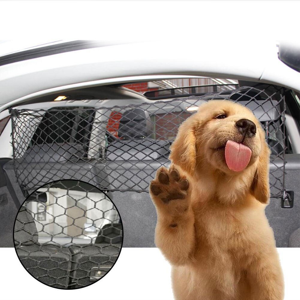 Universal justerbar mesh sikkerhedsvagt kæledyr hund bagagerum hegn rejse bil barriere tilbehør kæledyr kat hvalp hegn