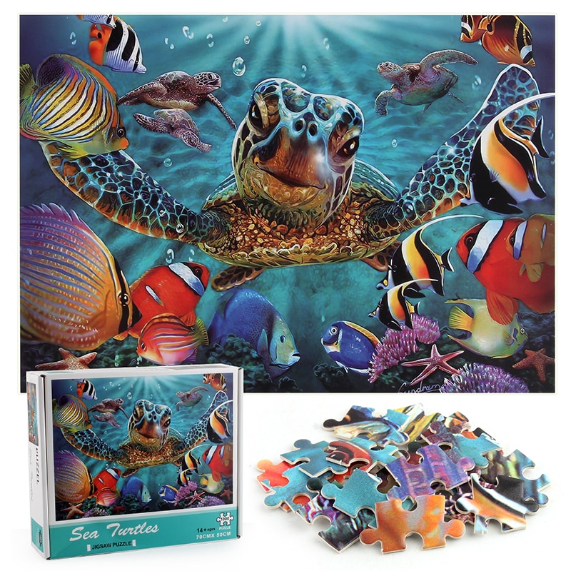 Zee Schildpad Puzzel 1000 Stuks Puzzel Voor Volwassenen Kids