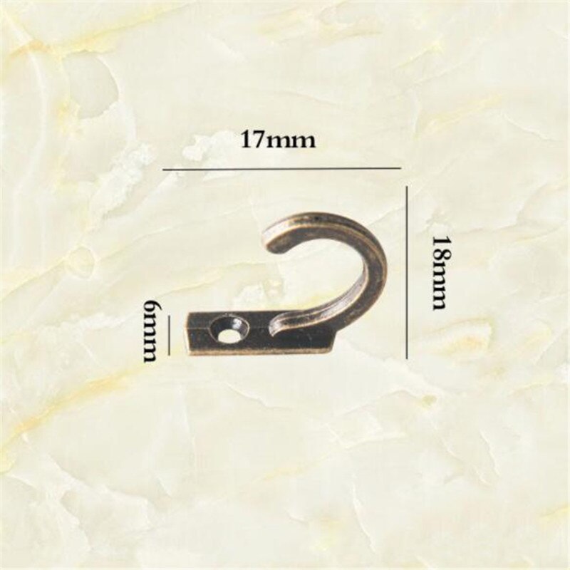 5/10/20PCS Single Prong Hook Mini Size Wall Mounted Retro Robe Cloth Hanger for Coats Hats Towels Keys