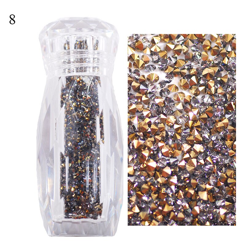 Glass ab krystall spiker kaviar perler neglekunst dekorasjoner gjør-det-selv-edelstener gjør-det-selv skjønnhet bittesmå rhinestones 3d mikro nisse negler dekorasjon: 8