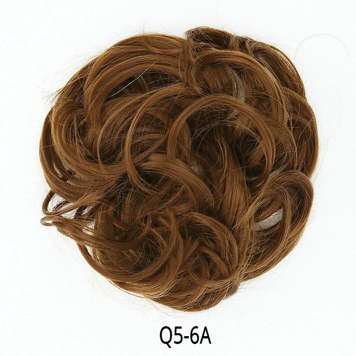 Chignon Hair Bun Hair Pieces Hair Scrunchie Extensions Synthetic Wig For Women Curly Chignon Accessories Hairpiece Extension: Q5-6A