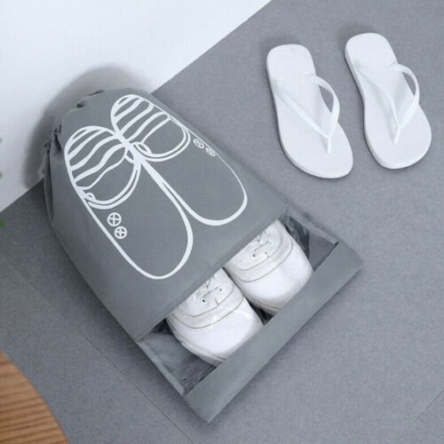 2 Sizes Waterproof Shoes Bag Travel Portable Shoe Storage Bag Organize Tote Drawstring Bag Dolap Organizer Non-Woven Organizador