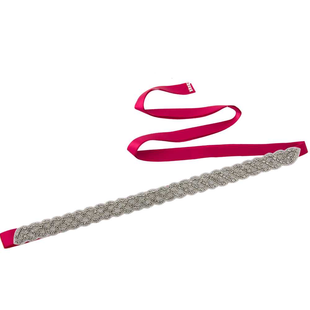 TRiXY S216-S atemberaubend Strass Gürtel Braut Gürtel Brautjungfer Gürtel für Kleid Hochzeit Kleid Gürtel Bling Gürtel für Frauen Taille Band: Wein rot