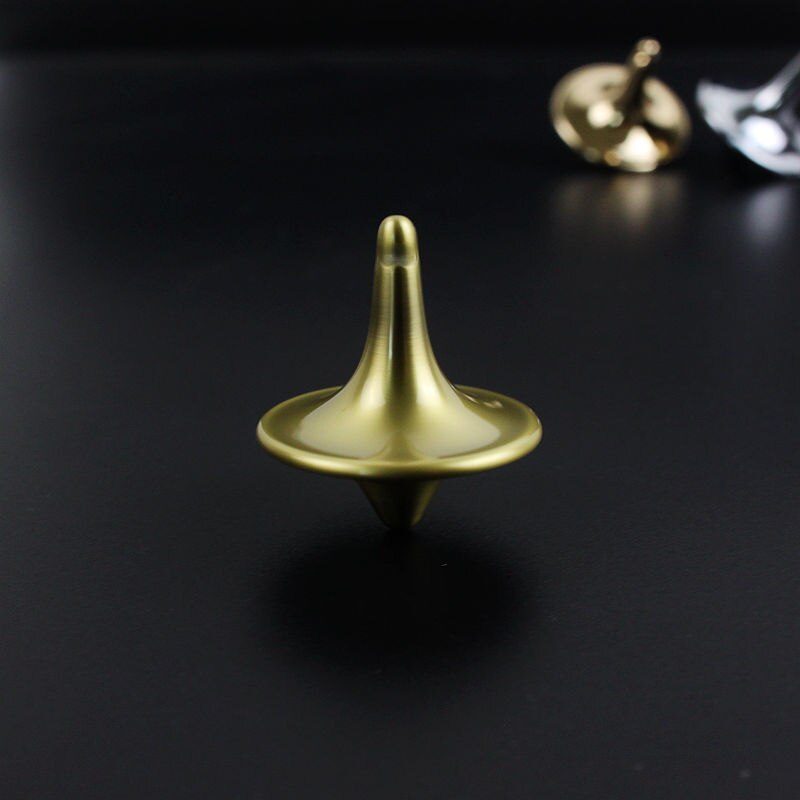 1Pcs Spinning Top Metal Gyro Great Accurate Silver Spinning Top Movie Totem Print Spinning Top: Bronze