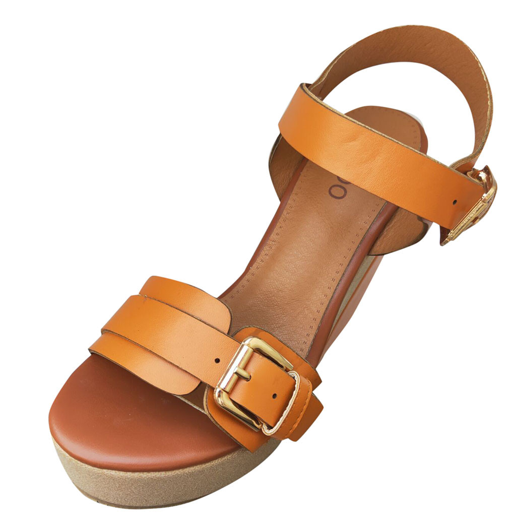 Zomer Sandalen Peep Toe Sleehak T-Strap Comfort Romeinse Hoge Hee Schoenen Toenemende Platform Schoenen Vrouwen Plus maat 43: Brown  / 35