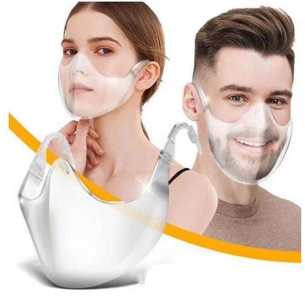 Clear Gezicht Shield Guard Beschermen Herbruikbare Transparante Half Gezichtsmasker Wasbare Anti-Splash Anti-Fog Veiligheid Cover