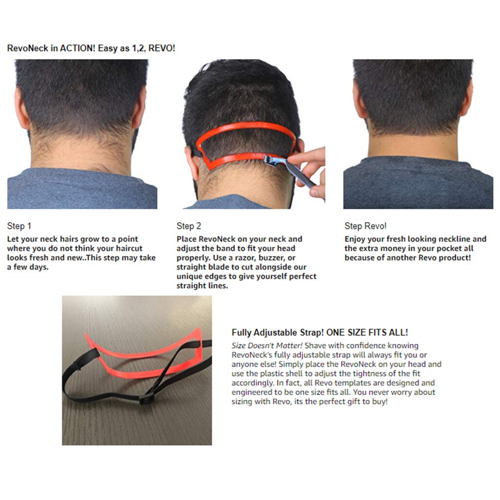 Menn halsen hårklipp byttehandel skjegg fippskjegg barbering mal linjal forme guide