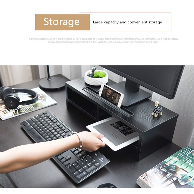 High home monitor with raised stand desktop with socket multi-function card slot computer screen stand
