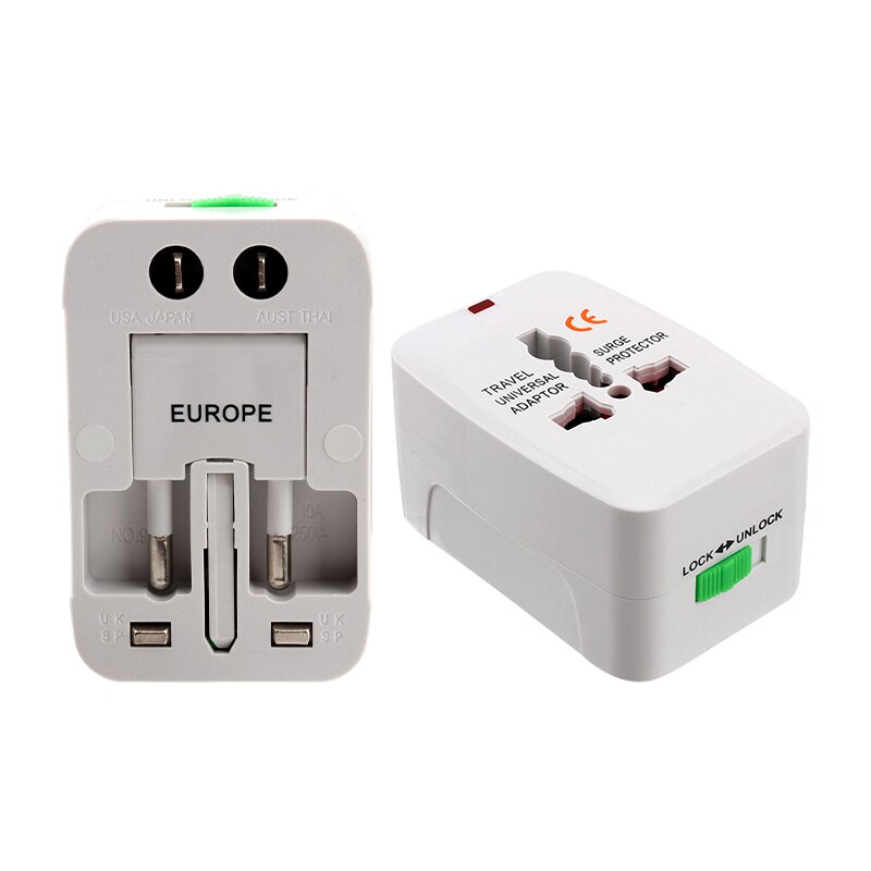 Multi-Function UniversalTravel Adapter Worldwide Power Plug Wall AC Charger,Ports US EU UK AUS,100-240v Portable Conversion Plug