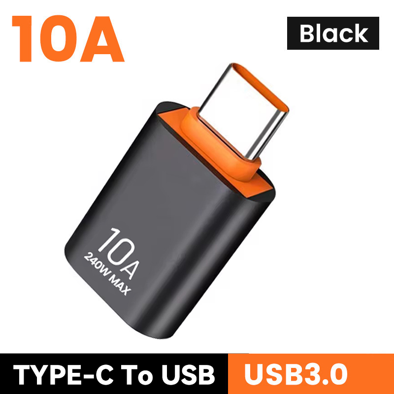 6-1PCS 10A OTG USB 3.0 A Tipo C Adattatore Tipo C Femmina A USB Maschio Convertitori Trasferimento dati ad alta velocità per MacBook Telefono Laptop: orange