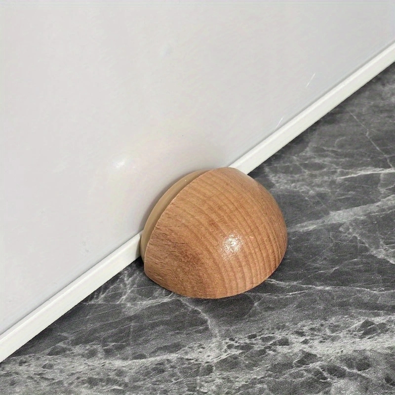 Tope de puerta de madera de 1 pieza, cuñas de puerta antideslizantes de madera maciza, resistente y duradero, tapón apto para parte inferior de puerta: Blanco