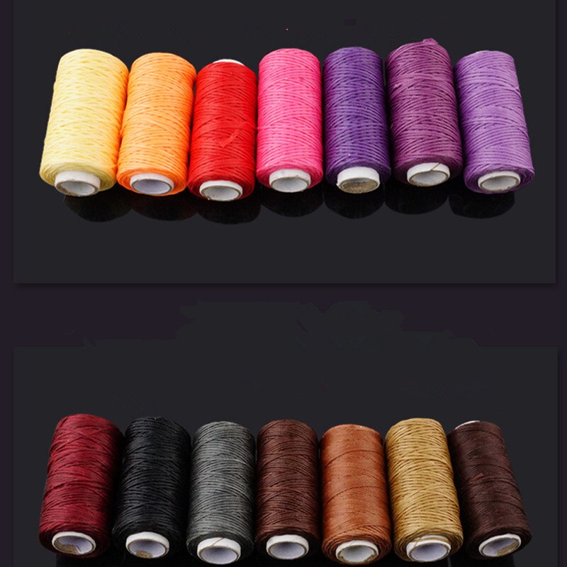 28 Pcs Wax Line DIY Leather Sewing Thread Hand Stitching Leather Bag Wallet Sewing Thread Craft Flat Wax Line
