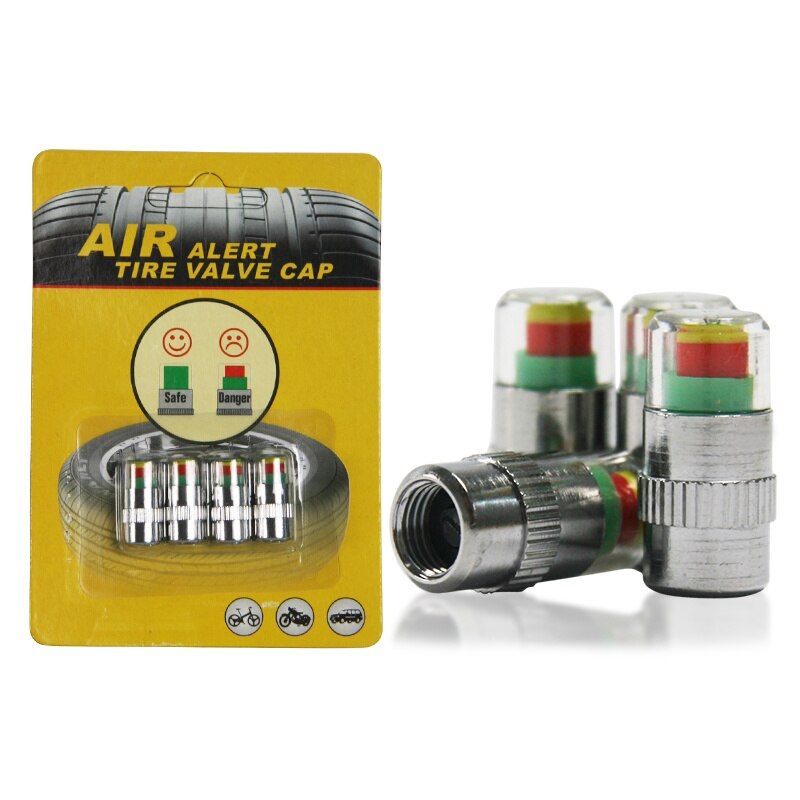 4Pcs/Lot ! Universal Tire Valve Pressure Sensor Monitor Light Car Warning Device Auto Electronic tire pressure gauge For Truck