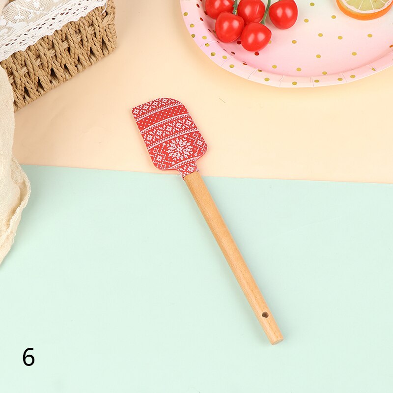 Color Silicone Baking Spatula Heat-Resistant Non-stick Cooking Utensils Non-deformable Soft Baking Spatula Kitchen Baking Tool: N6