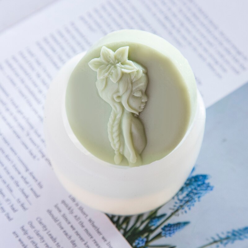 Beauty Girl Flower Fairy Handmade Soap Silicone Mold DIY Chocolate Cake Mold Bathroom Supplies Soap Making Set Cake Decors: G