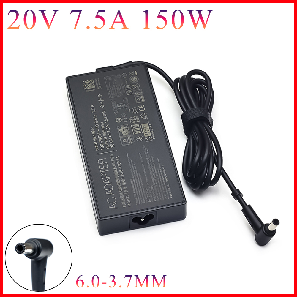 20V 7.5A 150W 6.0x3.7mm A18-150P1A AC Adapter For Asus Rog G531GT G731GT FX505GT FX705GT FX505DD FX505DT FX505DU FX705DD FX705DT