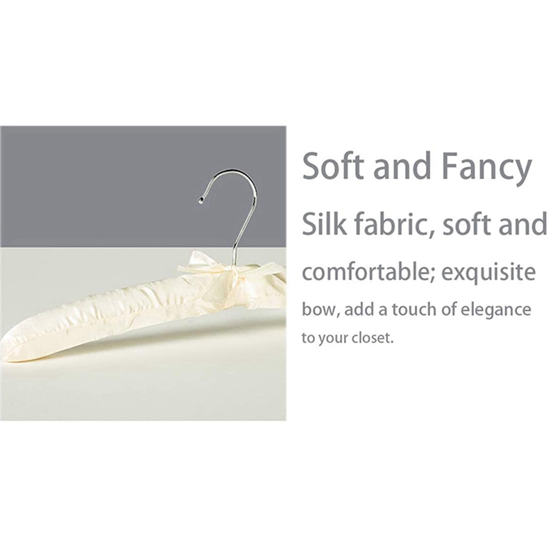 Crochet extensible au-dessus de la porte, porte-serviettes et 6 crochets avec cintres rembourrés en Satin pour robes de mariée