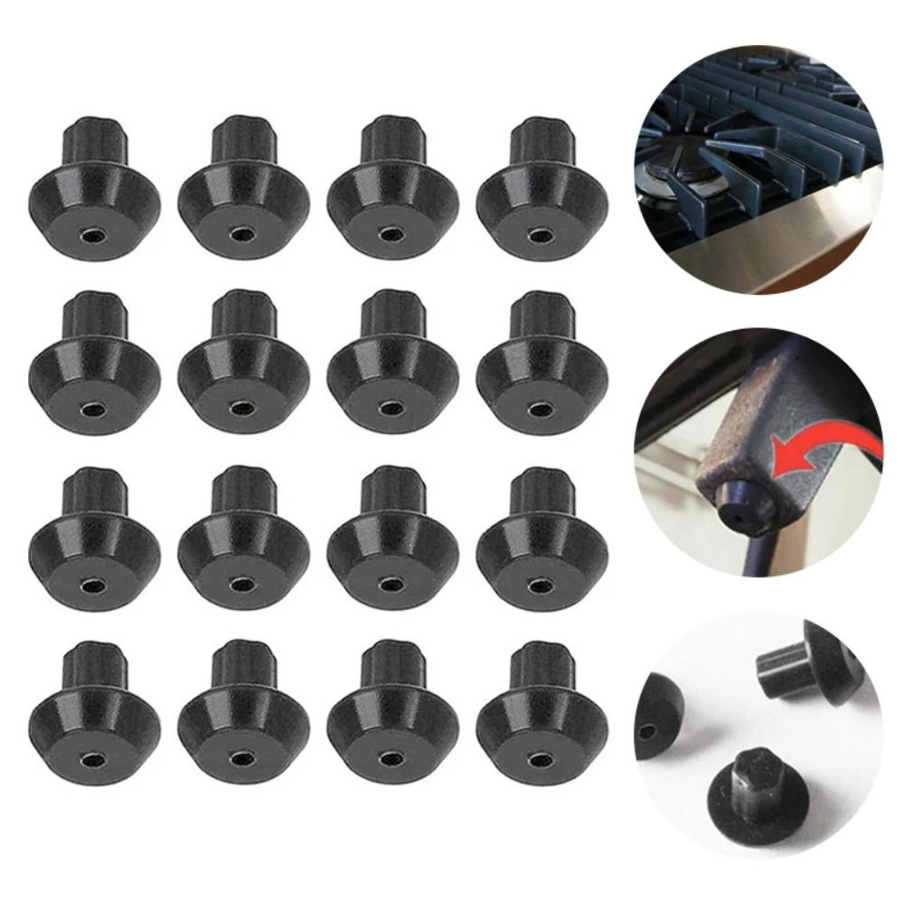 16 Stück Gasherd Brenner Rost Fuß kompatibel Herd Gasherd Brenner Fuß Gummi füße für Gasherd Ersatzteile wb02t10461