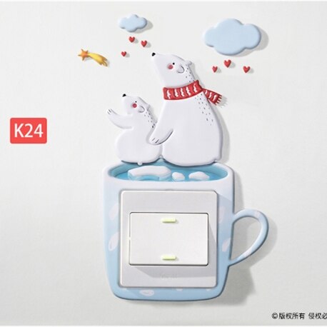 Pegatinas 3d Adesivos De Parede Switch Stickers Naklejki Children&#39;s Room Autocollant Mural Glow In The Dark Adesivi Home Decor: K24