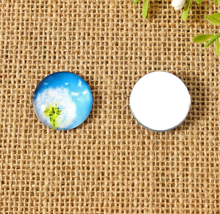 50 stuks/partij prachtige paardenbloem glas cabochons mozaïek bedrukte glazen koepel cabochons mozaïektegels voor knutselwerkjes