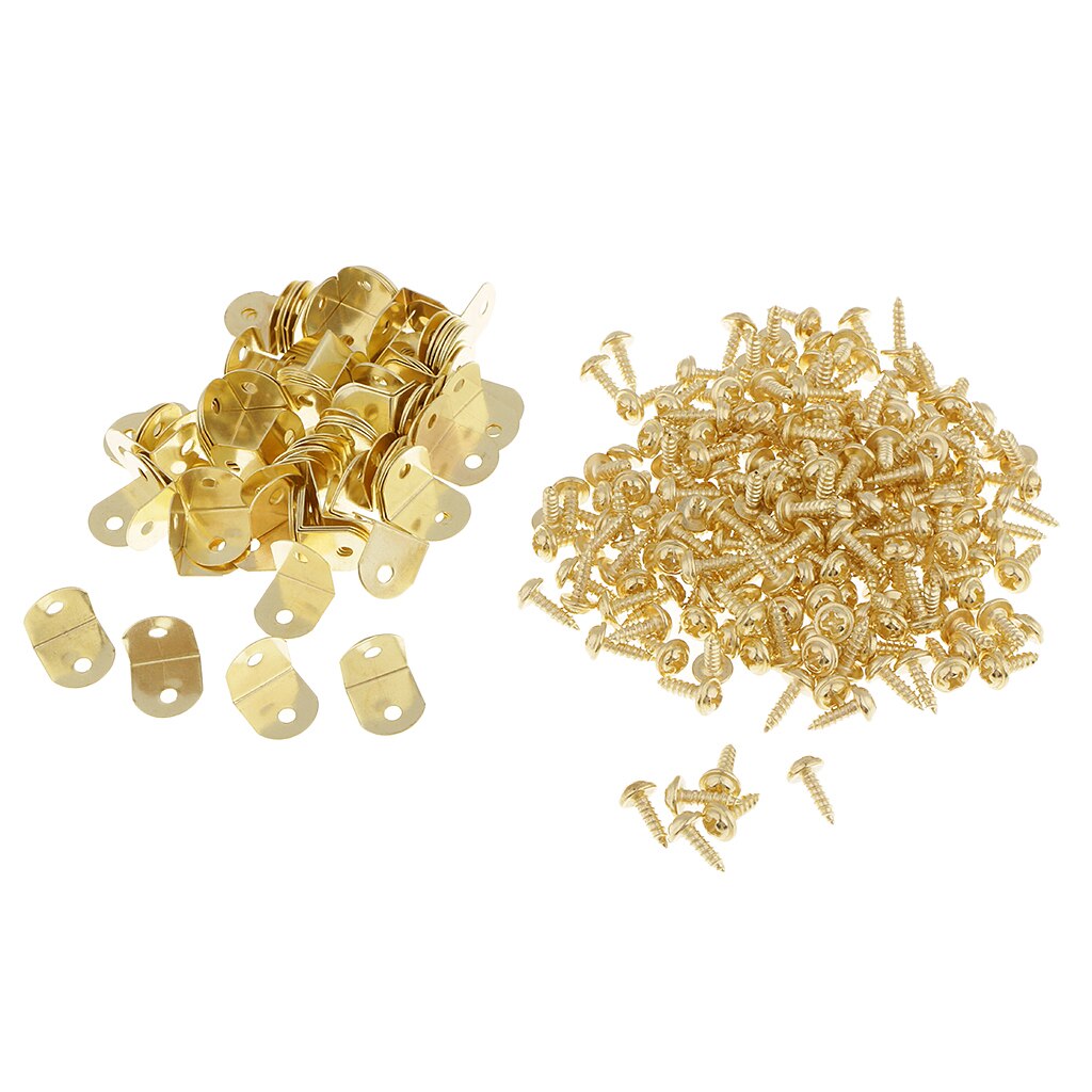 100 Pcs Mini L Shape Corner Brace Plate Picture Frame Angle Bracket 12x12 Mm