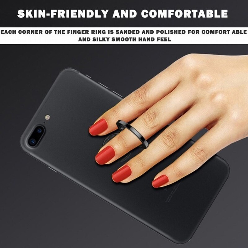Soporte de anillo de Metal giratorio de 360 grados para teléfono móvil, soporte de agarre de Anti caída para dedo, anillo para teléfono móvil, funda
