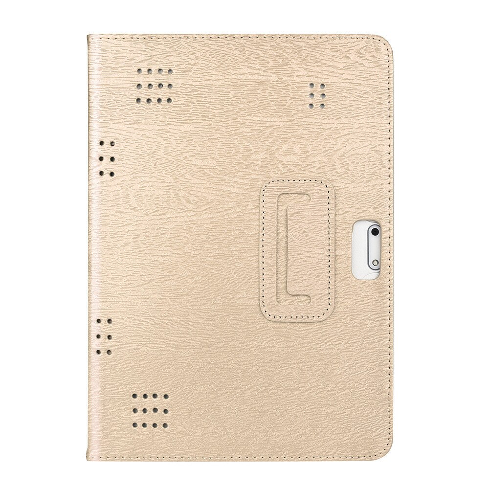 Protection Universal Folio Leather Stand Cover Case For 10 10.1 Inch Android Tablet PC Folding Waterproof Tablet Cases Covers: Gold