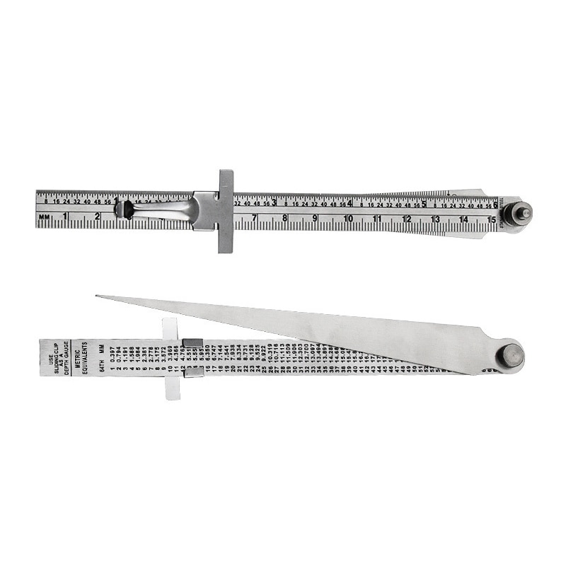 0-150mm Stainless Steel Taper Welding Feeler Gauge Gage Depth Ruler Hole Inspection for Measurement Tool