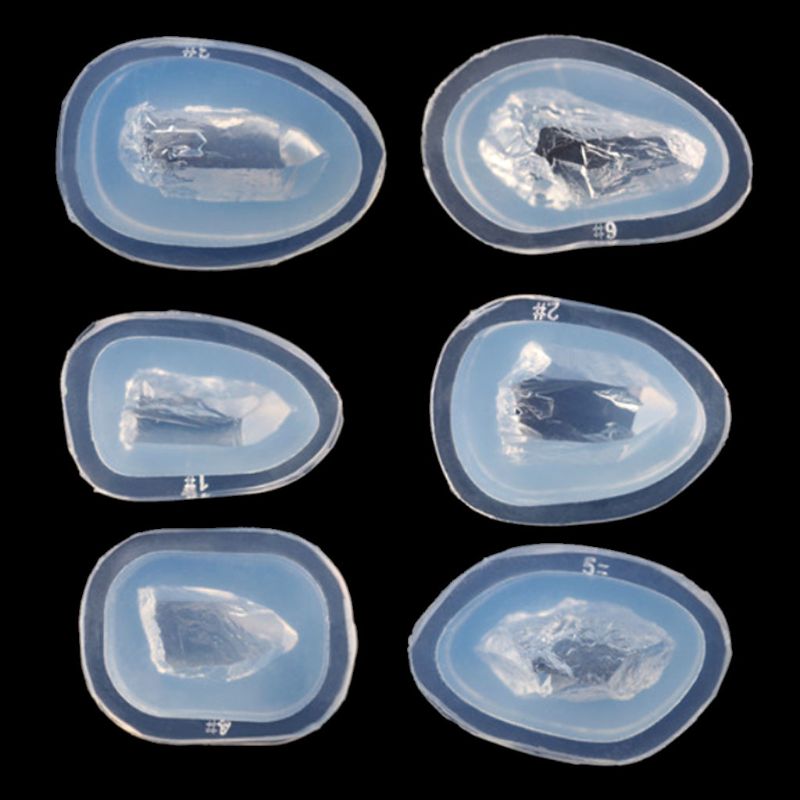 DIY epoxy transparent silicone mold crystal epoxy mold silicone ore Spar crystal cluster transparent mold: A