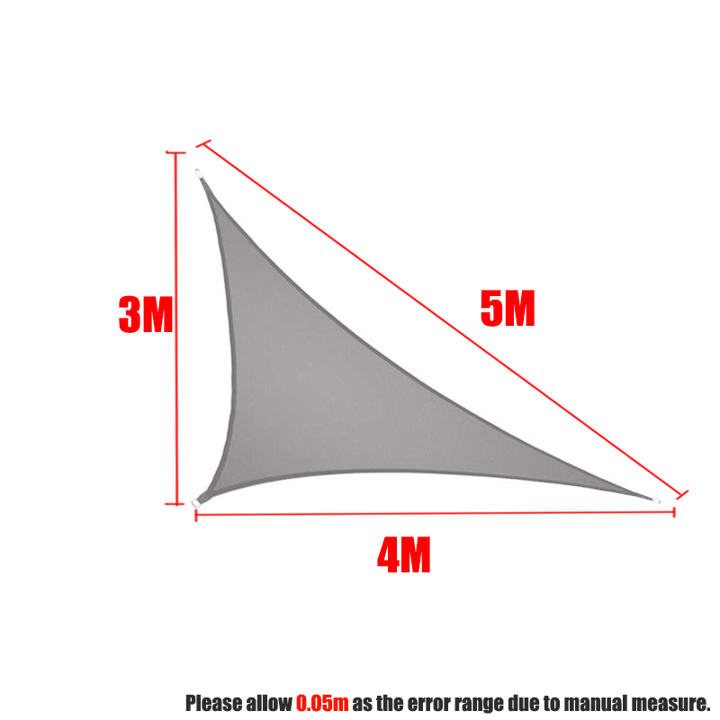 300D Grijs Alle Size Waterdichte Vierkante Rechthoek Driehoek Zon Zonnezeil Tuin Terras Luifel Zwemmen Schaduw Kamp Wandelen Yard Luifels: 3x4x5m