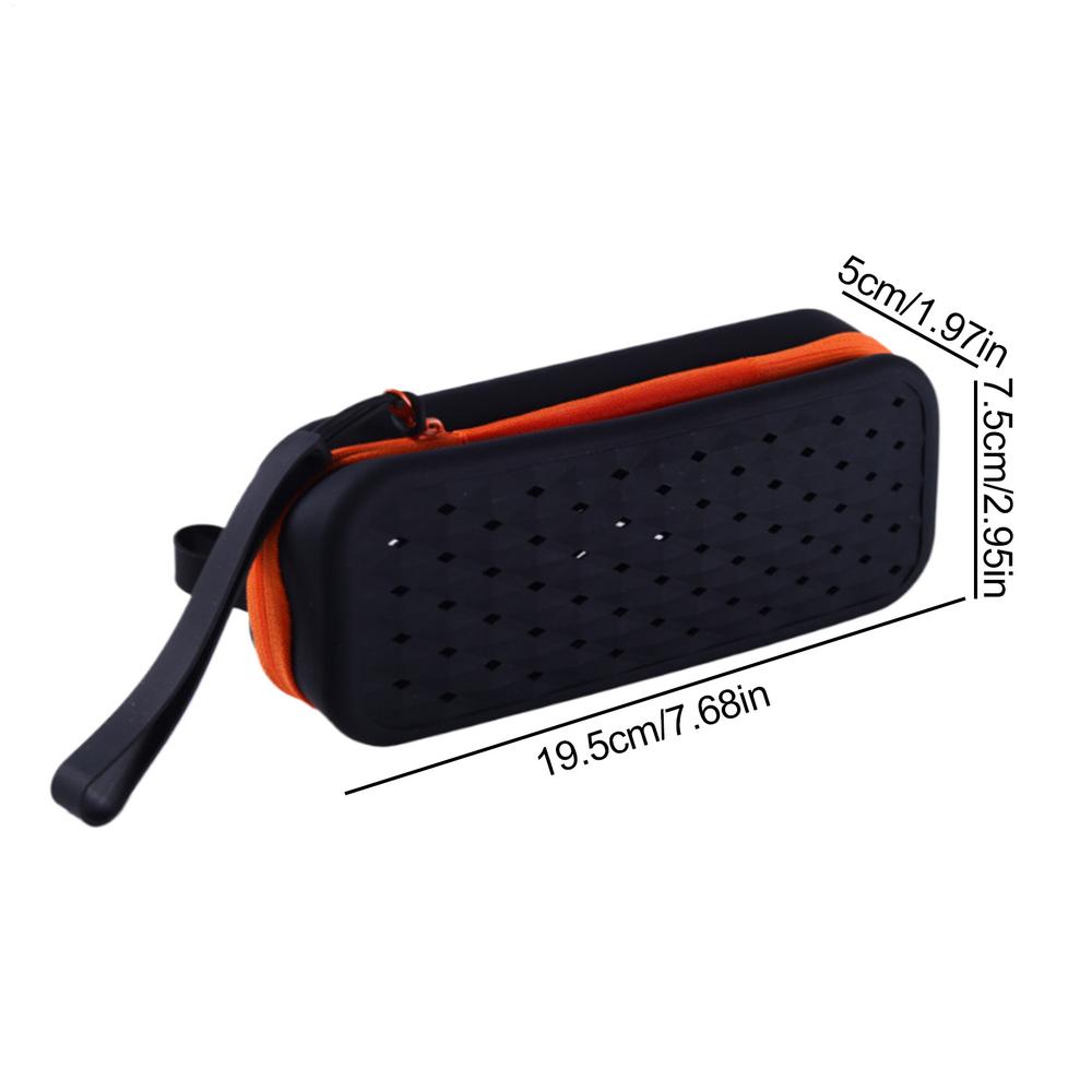Silicone Goggle Case Swimming Goggles Storage Case with Drain Holes Water Sport Accessories Earplugs Organizer With Lanyard: black